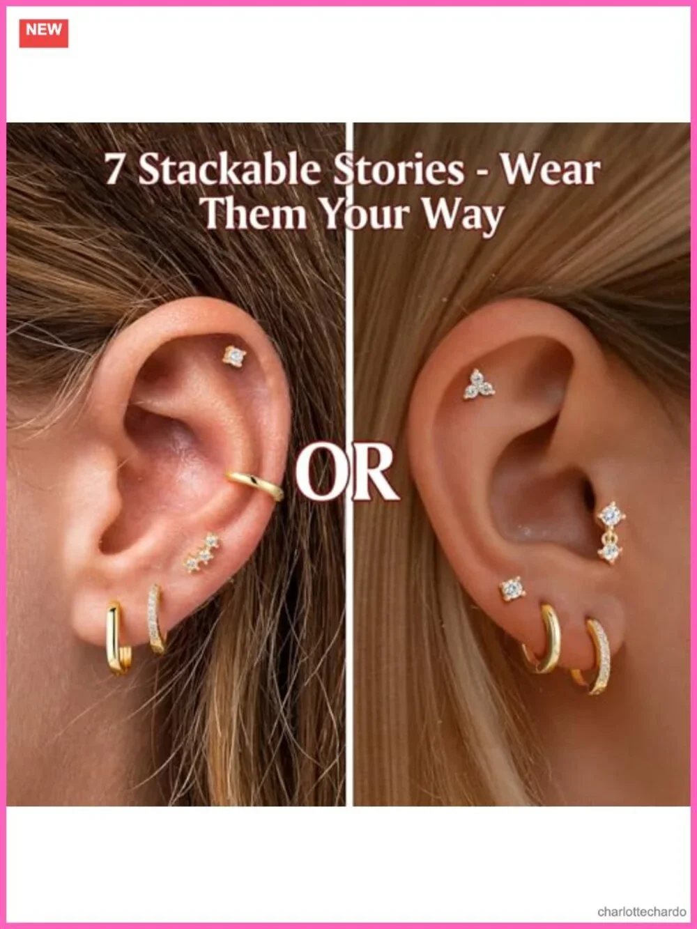 14K Gold-Plated Hypoallergenic Stud Hoop Earrings Set for Women